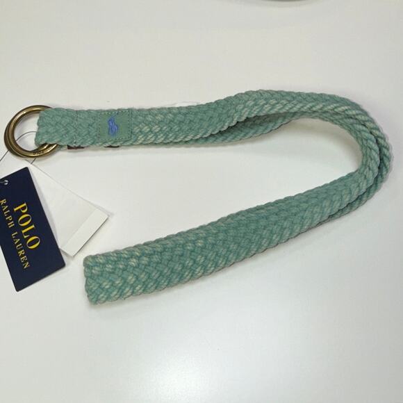 Polo Ralph Lauren Men's Braided Cotton Belt - Faded Mint medium $59 - Picture 1 of 6